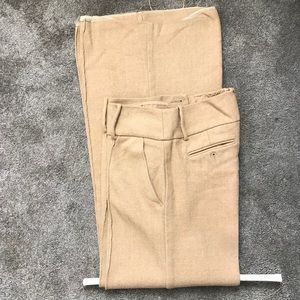 Camel color bcbg max tweed pants w crease sz6